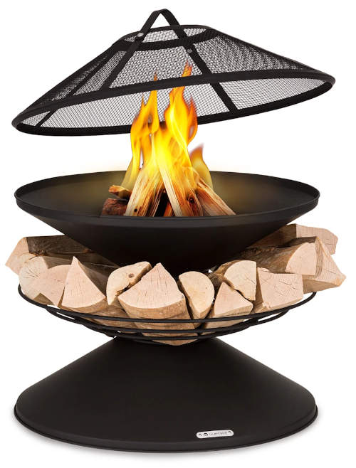 Hřejivé ohniště na zahradu či terasu včetně grilovacího roštu na chutné BBQ